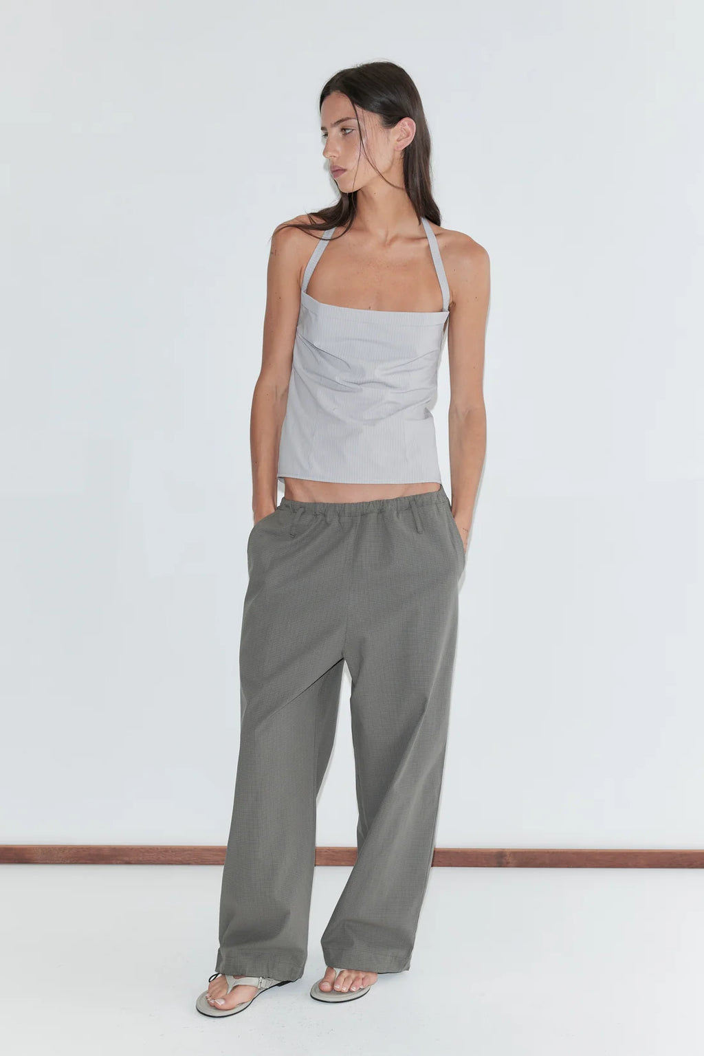 Pantalon à bouton-pression