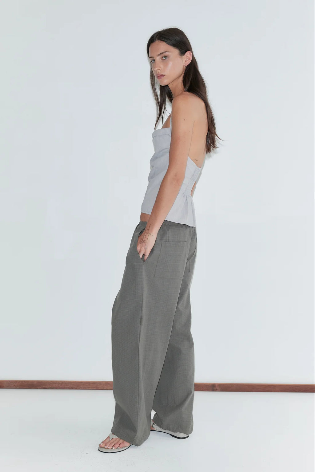 Pantalon à bouton-pression