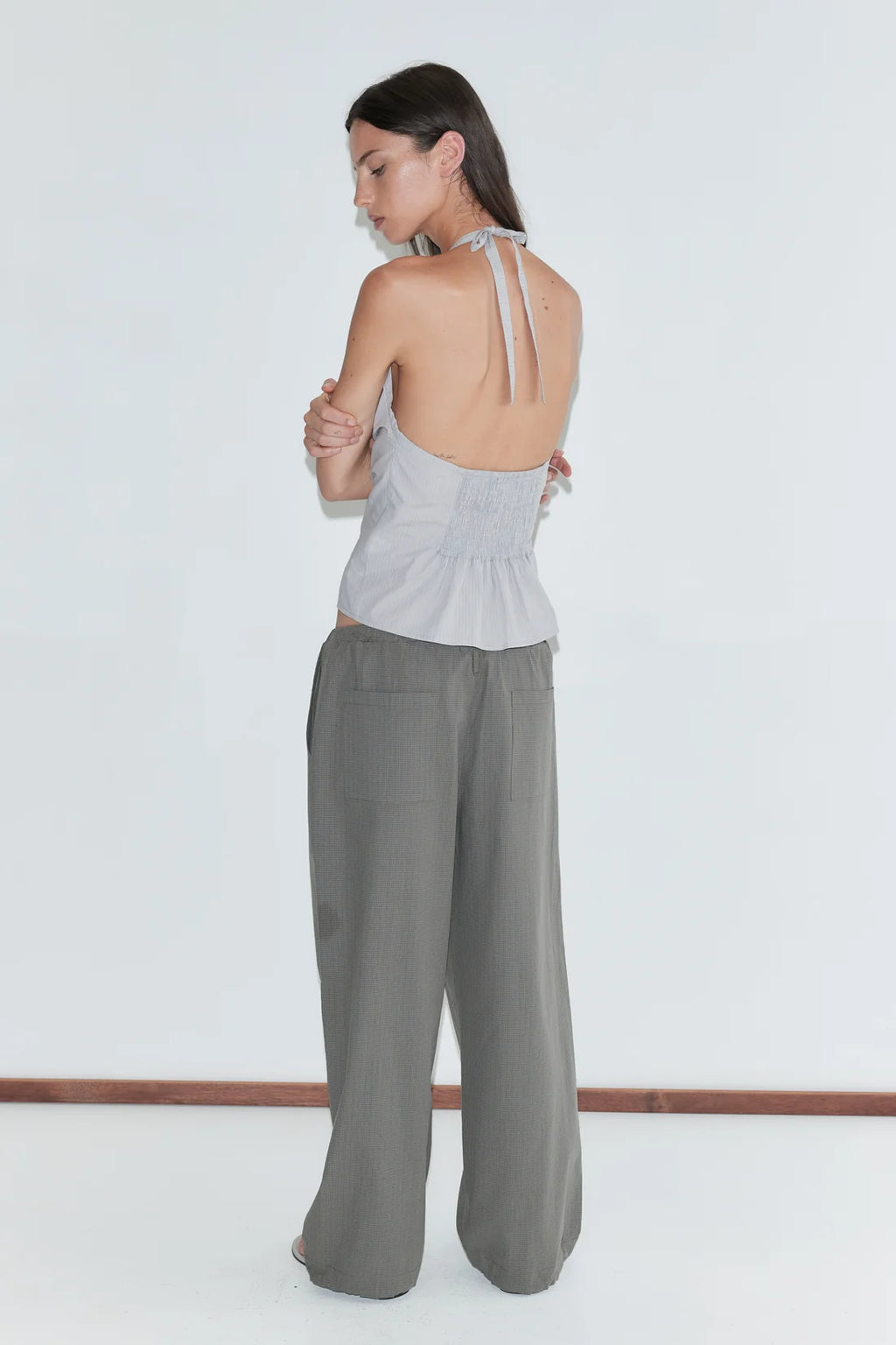 Pantalon à bouton-pression