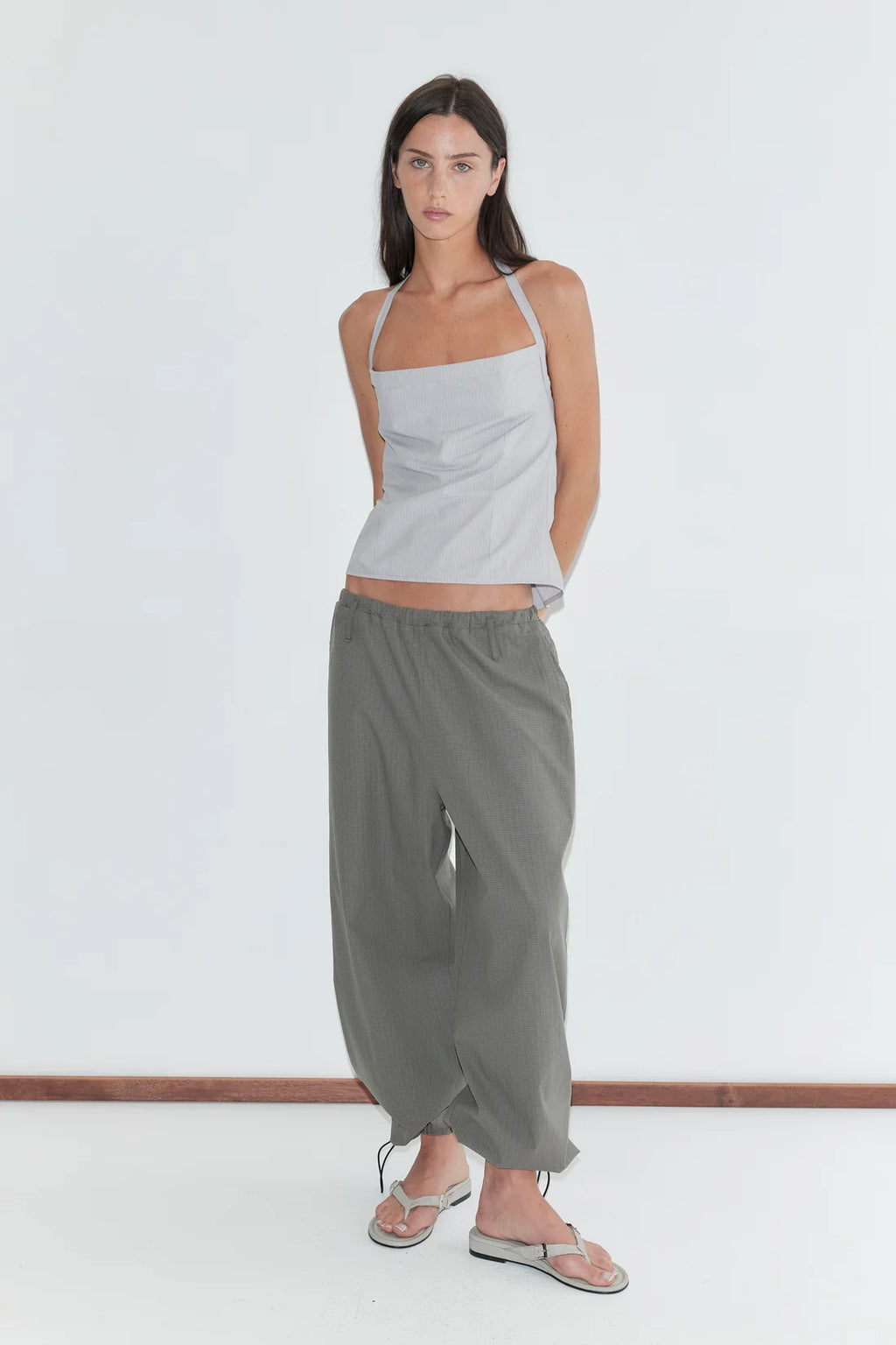 Pantalon à bouton-pression