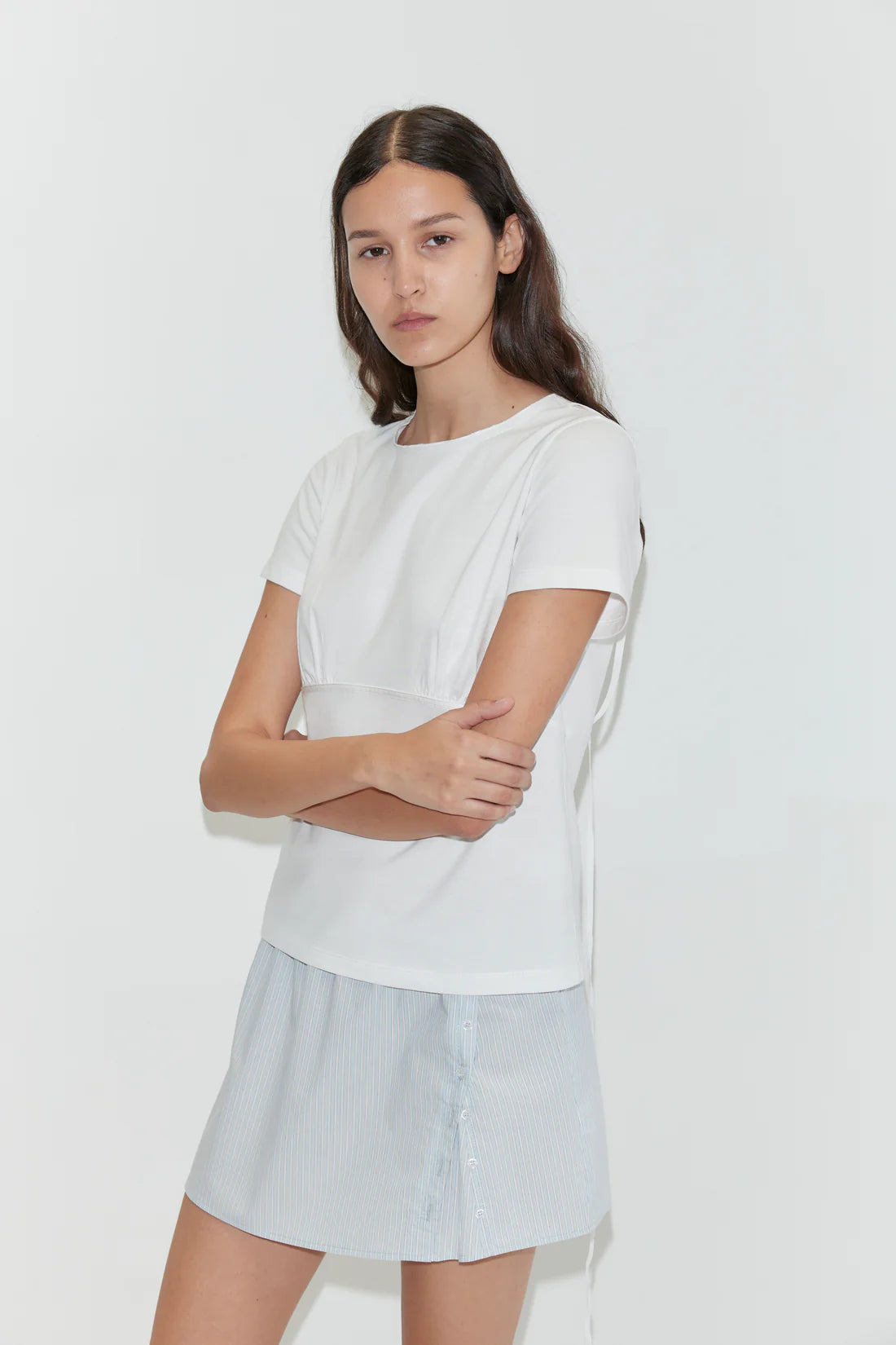 Pleat Split Skirt