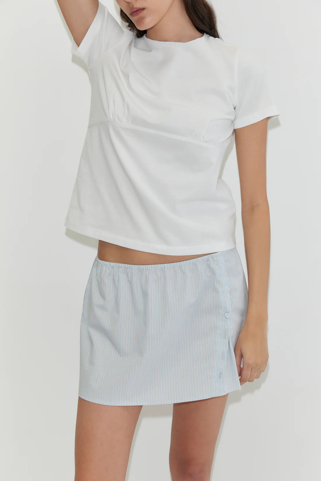 Pleat Split Skirt