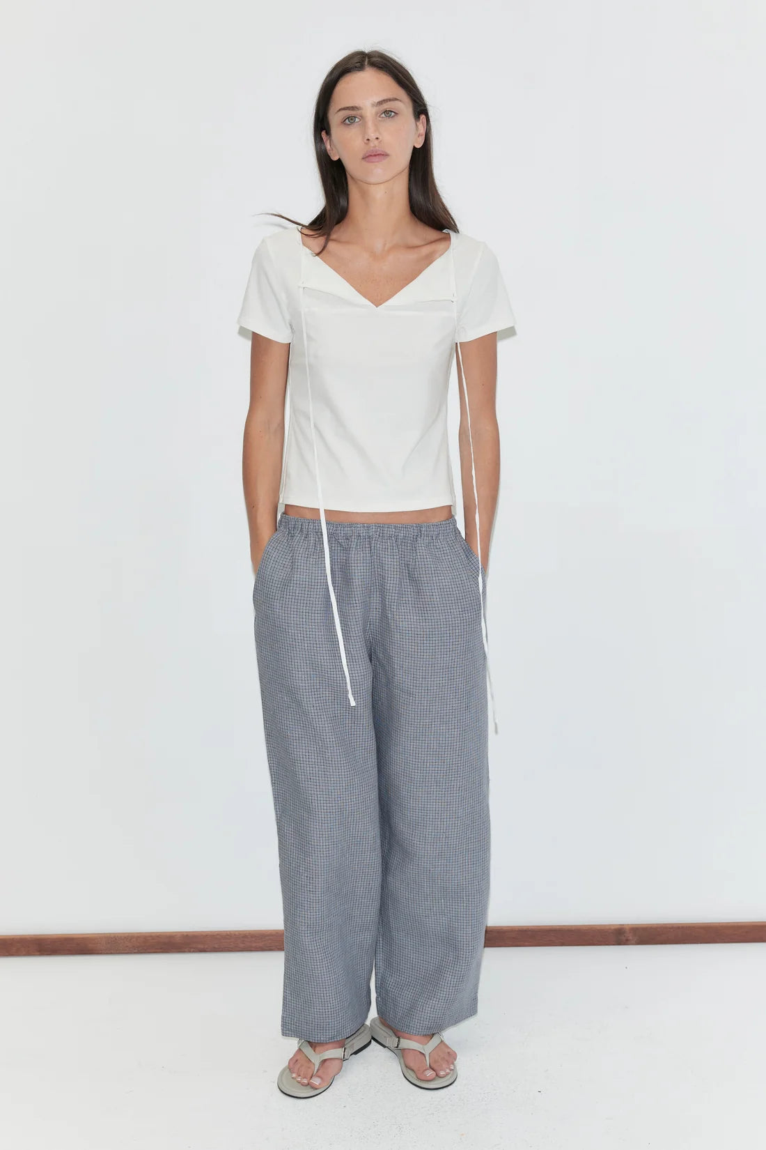 Pantalon à bouton-pression