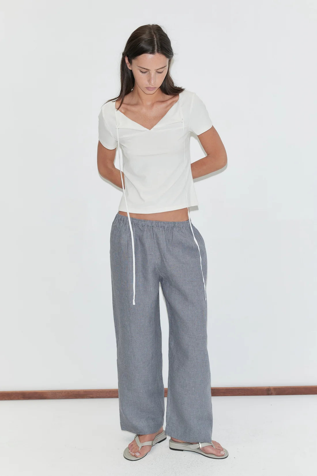 Pantalon à bouton-pression