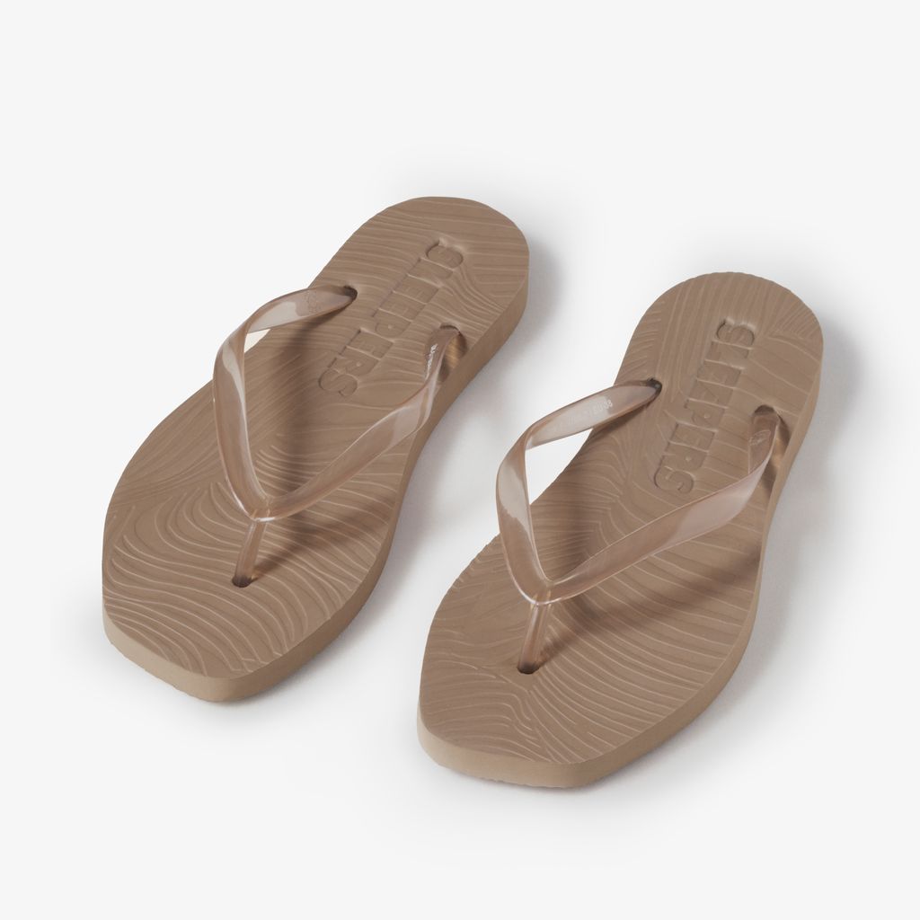 Keilförmige transparente Flip-Flops