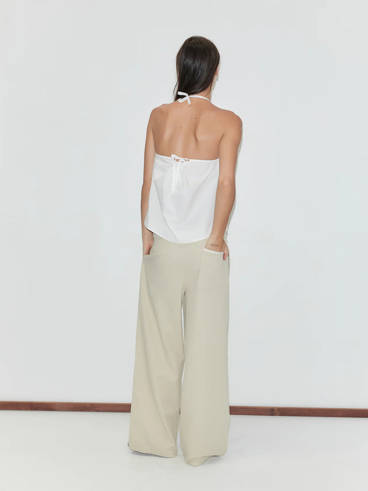 Pantalon à bouton-pression