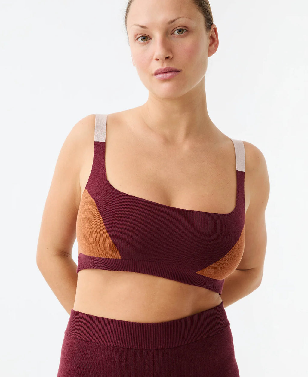 Bralette mit Farbblöcken aus Bio-Baumwolle