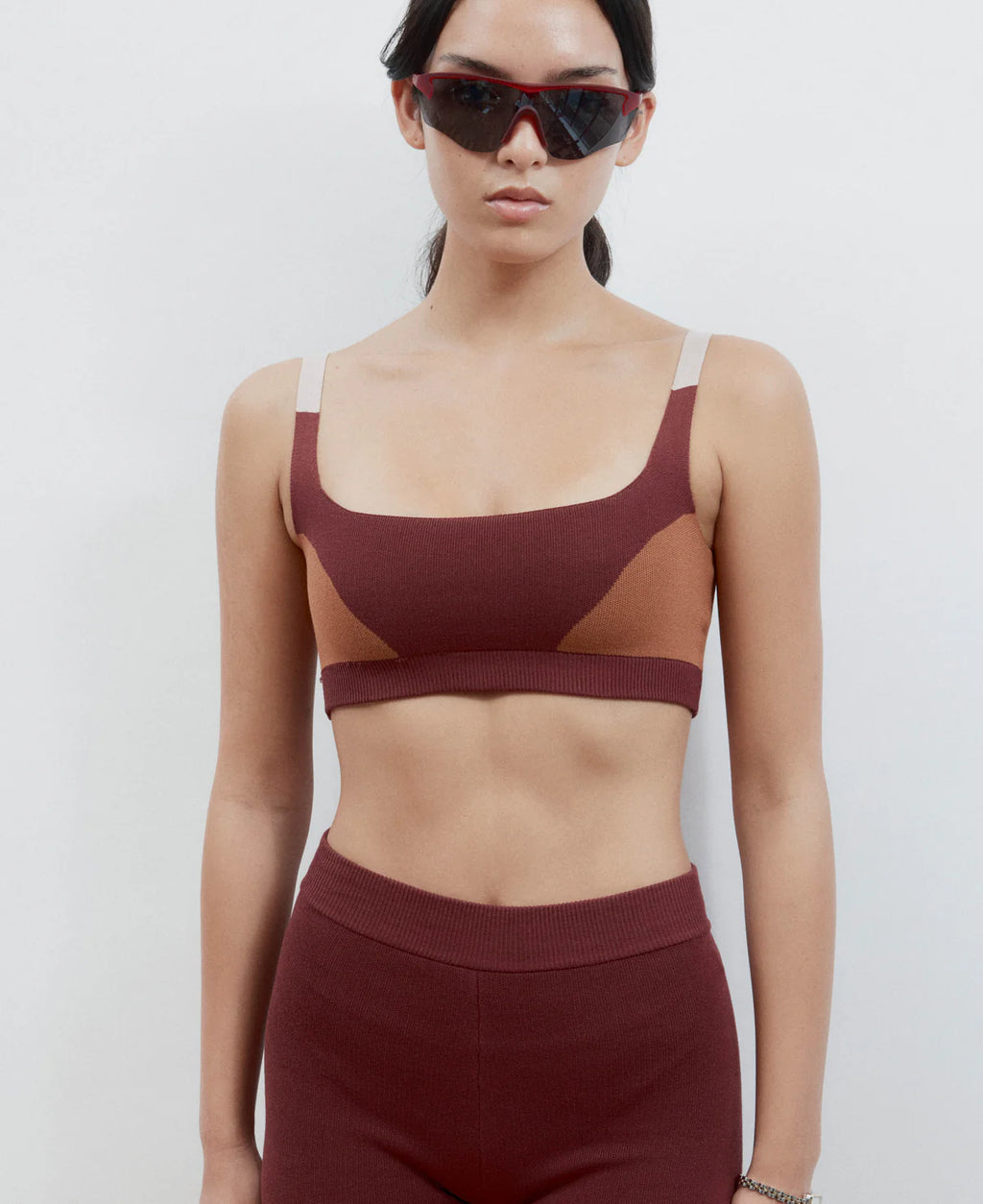 Bralette mit Farbblöcken aus Bio-Baumwolle