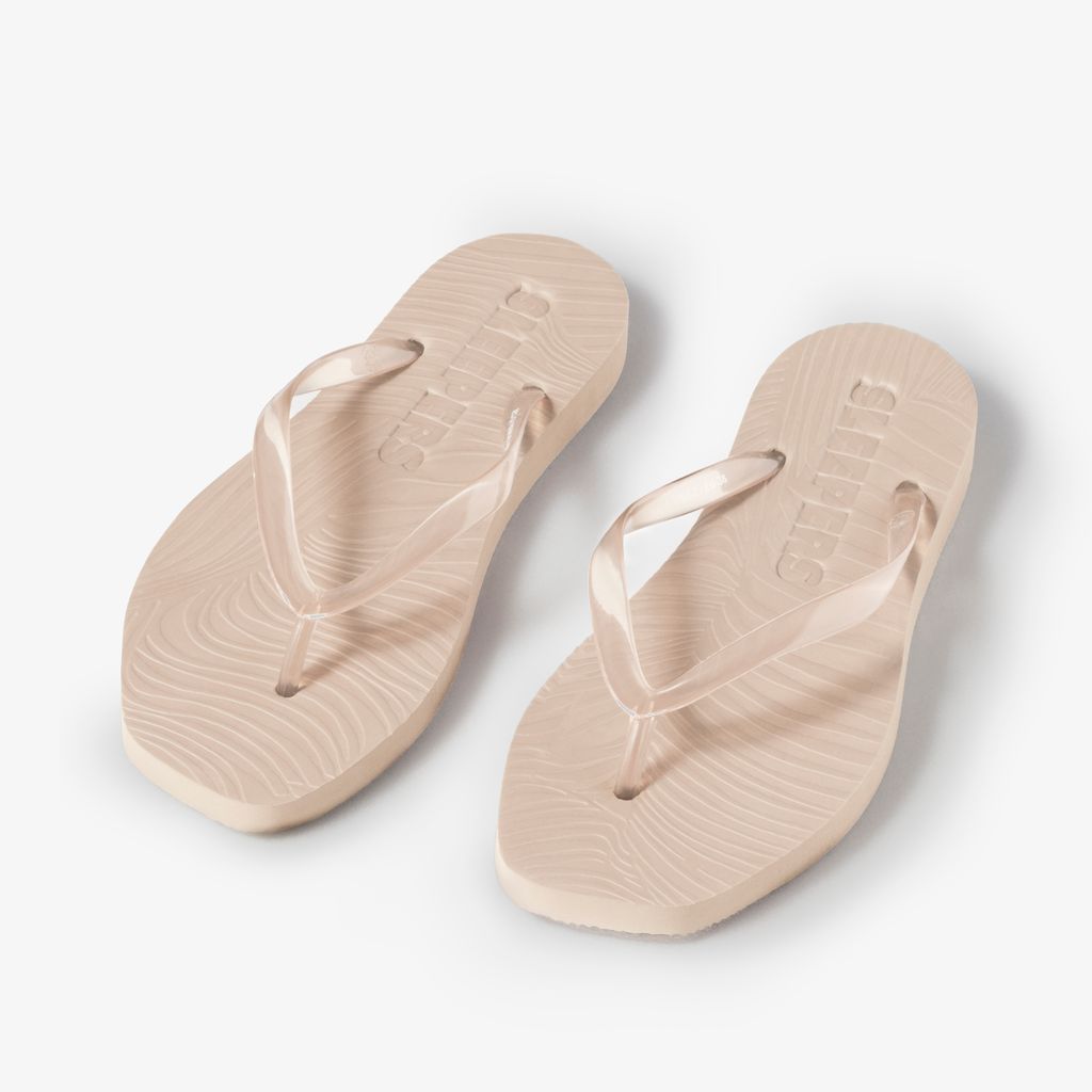 Keilförmige transparente Flip-Flops