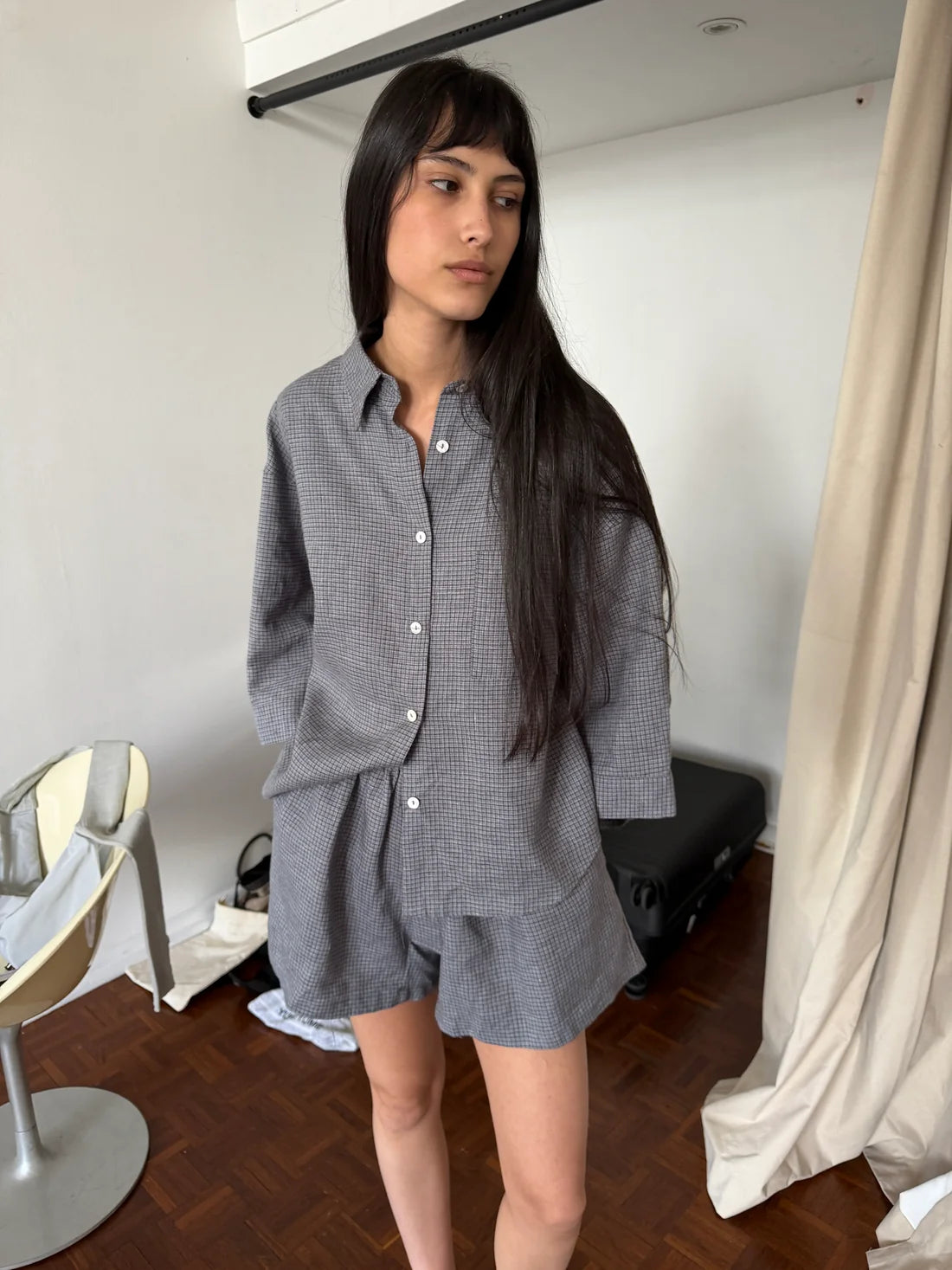 Pantalon à bouton-pression