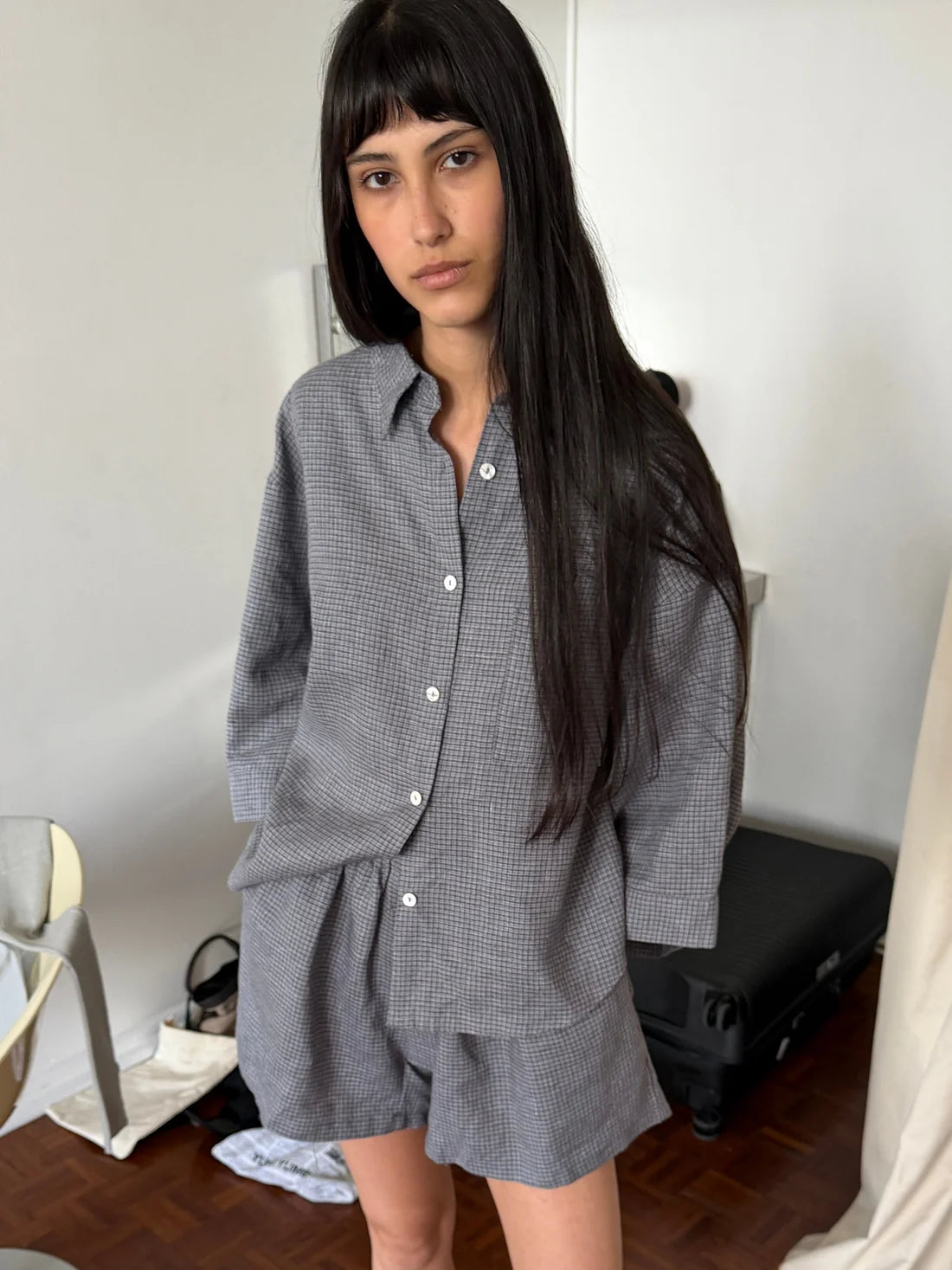 Pantalon à bouton-pression