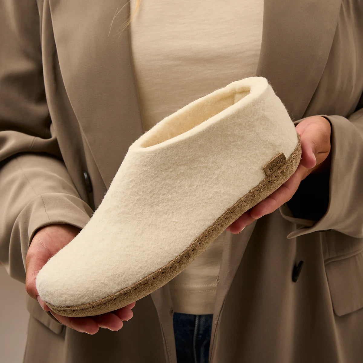 Shoe With Leather Sole