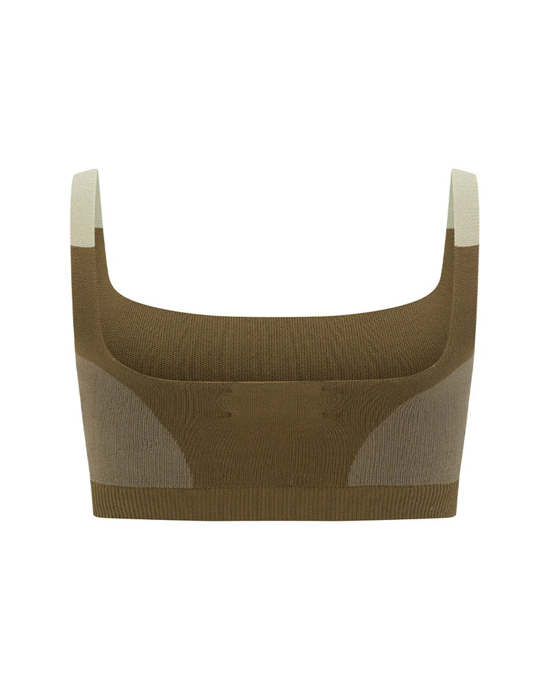 Bralette mit Farbblöcken aus Bio-Baumwolle