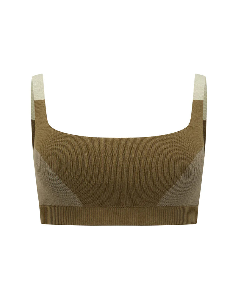 Bralette mit Farbblöcken aus Bio-Baumwolle