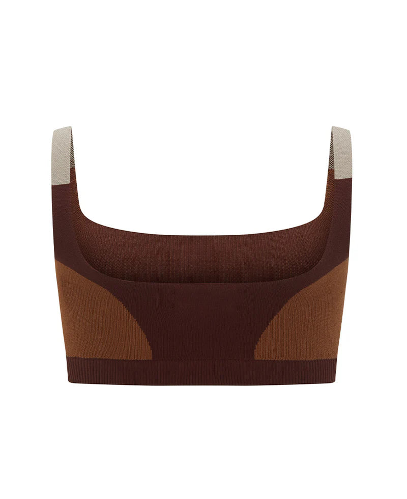 Bralette mit Farbblöcken aus Bio-Baumwolle