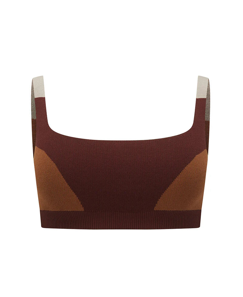 Bralette mit Farbblöcken aus Bio-Baumwolle