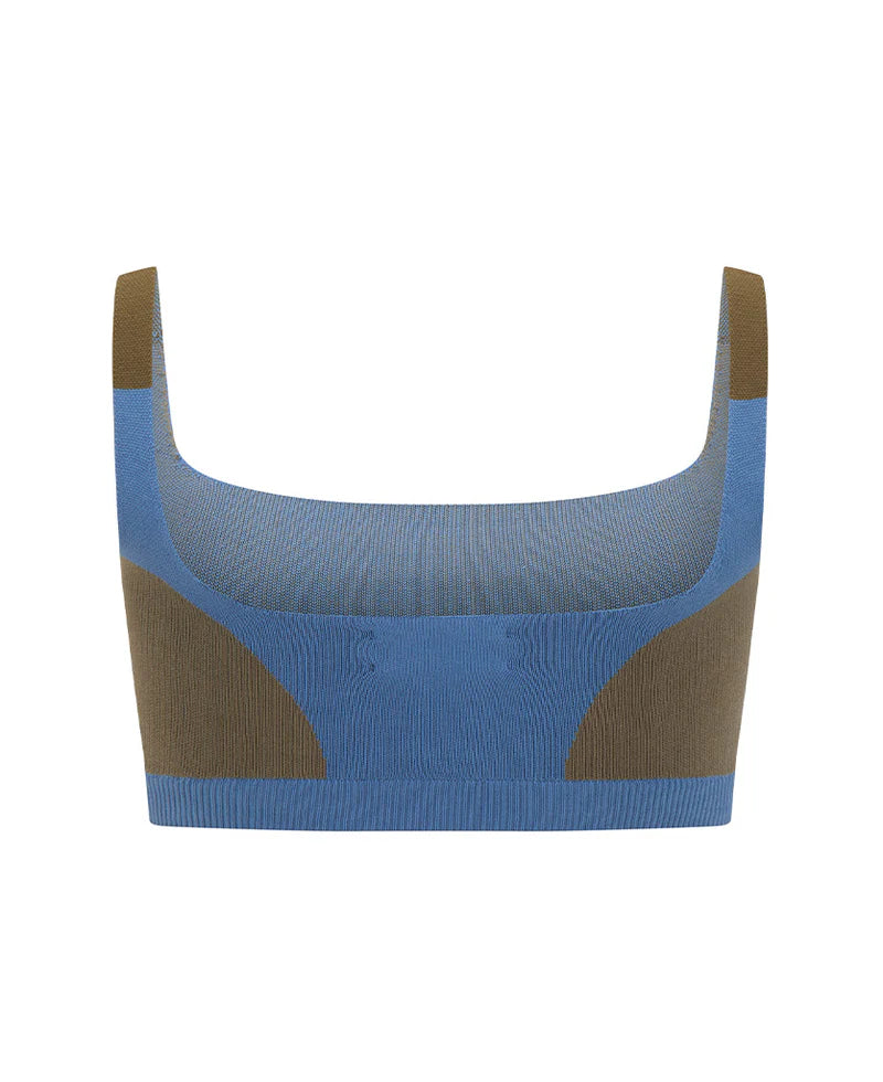 Bralette mit Farbblöcken aus Bio-Baumwolle