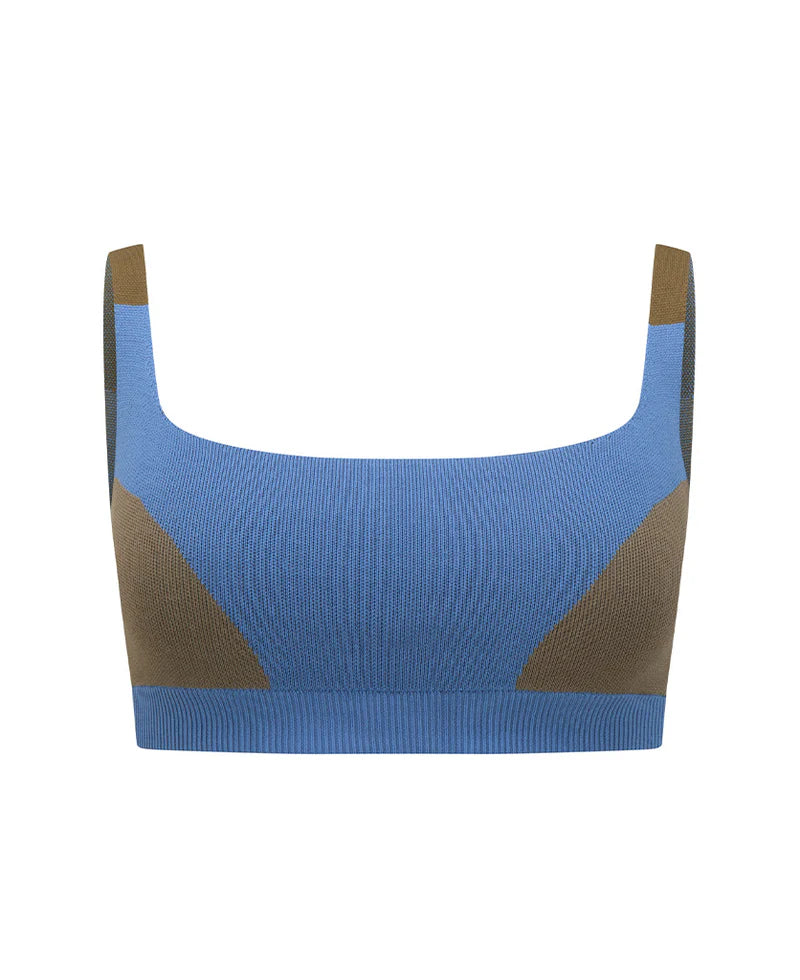 Bralette mit Farbblöcken aus Bio-Baumwolle