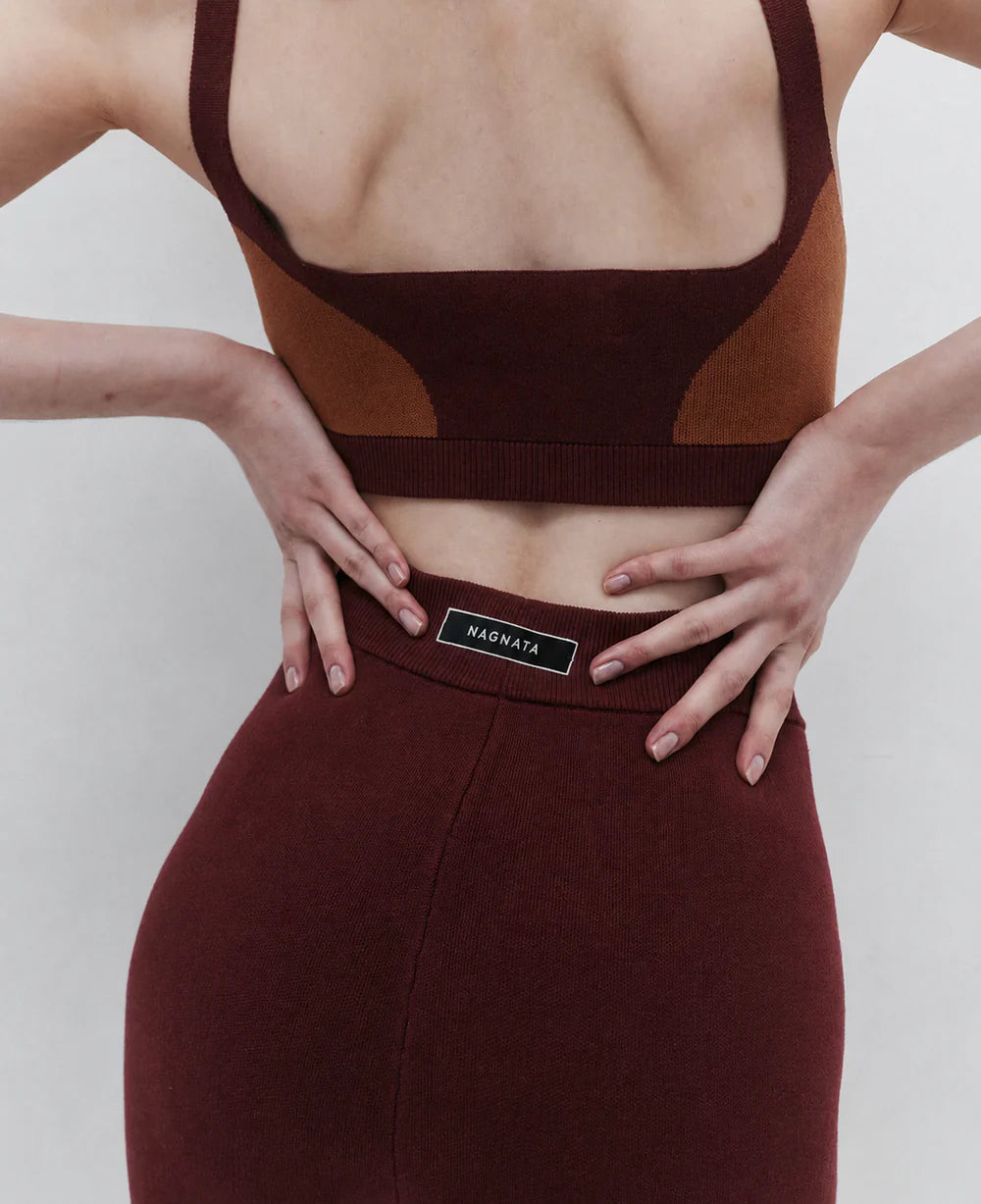 Bralette mit Farbblöcken aus Bio-Baumwolle