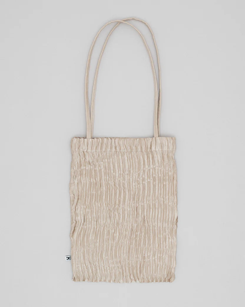 Plissée-Seidensatin-Tasche