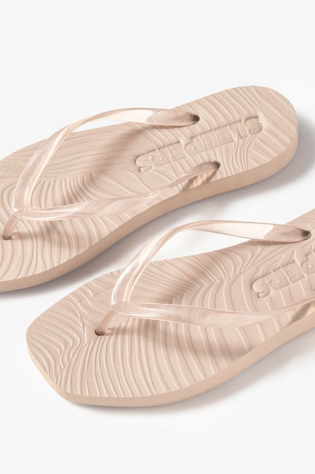 Keilförmige transparente Flip-Flops