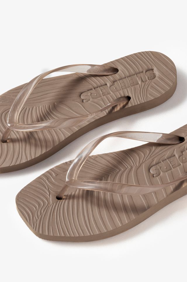 Keilförmige transparente Flip-Flops
